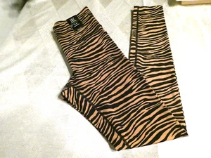 INC International Concepts SZ XS Tiger striped Leggings Pants Poly Blend - Picture 1 of 5