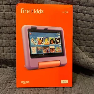 Amazon Fire 7 Kids Edition Pink 7 Inch Display Quad Core 16 GB Tablet- Brand New - Picture 1 of 3