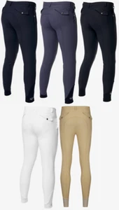LeMieux Mens Elite Classic Pleated Breech 4 way Stretch Navy/Flint/Black/White - Picture 1 of 23