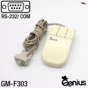 Genius GM-F303 Mouse RS-232 Connectors Com Port Dos Retro Vintage Testet Ok - Picture 1 of 3