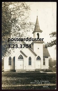 WAYLAND Michigan 1910er ME Kirche. Echt Foto Postkarte - Bild 1 von 2