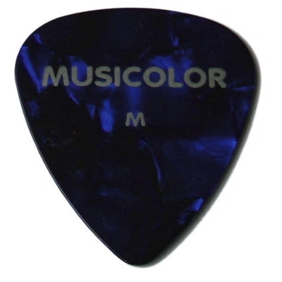 15 blaue Picks, Pleks, Plektren, Plektrata, Zupflümmel, MUSICOLOR 0,71 - 0,96 mm
