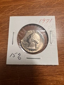 1971 WASHINGTON QUARTER CLIPPED BU - Picture 1 of 5