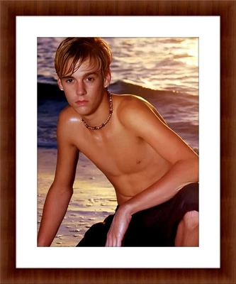 Fotografía coleccionable Aaron Carter sin camisa 8,5 x 11 color sin marco Foto 1 de 2