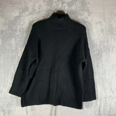 Suéter para mujer Vince lana cachemir XS negro cuello falso grueso tejido Foto 1 de 4