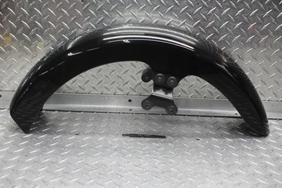 2010 HONDA SABRE 1300 VT1300CS BLACK FRONT WHEEL FENDER W/ BRACKET - Image 1 of 4