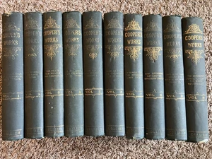 Komplette Werke von J. Fenimore Cooper in 10 Bänden (Vintage Hardcover 1892) - Bild 1 von 11