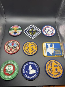 Lot Of  9 Vintage Boy Scout Patches Badges 1970s - Picture 1 of 11