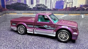 Hot Wheels LOOSE Purple 1991 GMC SYCLONE Pickup Custom Swap Chrome Real Riders - Picture 1 of 5