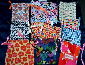 Menge 14 BRIGHTON Staubbeutel HERZEN Schmuck Geschenk Beutel Kordelzug VALENTINSTAG - Bild 1 von 3