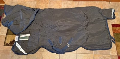 Horseware Rhino Plus HexStop Turnout VL - Med Wt (250 g) - Gris/Índigo - 75 (6'3") Foto 1 de 4
