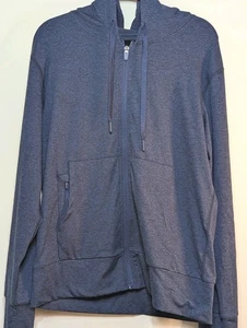 Quince FlowKnit Full Zip Hoodie Women’s Size S Navy Blue Performance Lightweight - Picture 1 of 7