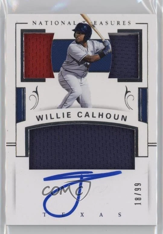 2018 Panini National Treasures /99 Willie Calhoun #PCS-WC Rookie Auto RC - Image 1 of 2