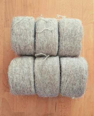 6 Pack Wool Mohair Blend Yarn Col Taupe Grey 50g Each, Total 300g, Soft  Hand  - Image 1 of 4