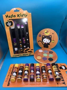 Hello Kitty Halloween Make Up Brush, Eye Shadow, Lip Balm Set Bundle 2024 NEW! - Picture 1 of 11