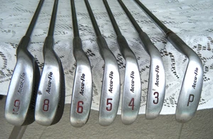 TITLEIST ACCU-FLO IRON SET #'s 3,4,5,6,,8,9,P TITLEIST GRIPS RH STEEL L SHAFTS - Picture 1 of 7
