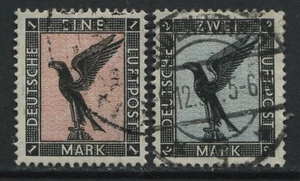 Germany 1926 1 and 2 marks used - Bild 1 von 1