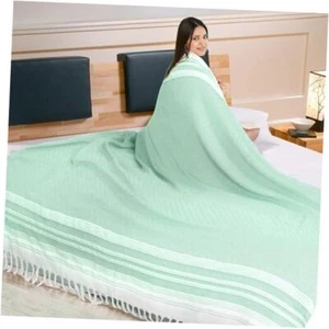 Extra Large Cotton Throw Blanket Queen Full Size Quilt Blanket Thin - Picture 1 of 7