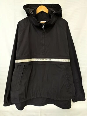 Vintage CK Calvin Klein Jeans 1/2 Zip Anorak Windbreaker Jacket XXL Spellout 3M  - Image 1 of 4