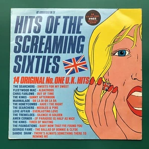 HITS OF THE SCREAMING SIXTIES (14 UK No. 1s) Pop LP Sandie Shaw Kinks Tremeloes - Picture 1 of 12