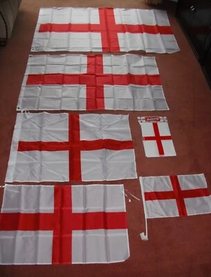 ST GEORGE CROSS ENGLAND FLAGS Football,World Cup,Sports,Support St George Day - Image 1 of 3
