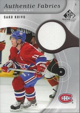 2005-06 SP Game Used Authentic Fabrics #AFSK Saku Koivu Jersey - NM-MT