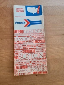 Amtrak Eastern Corridor Fahrplan 15. Dezember 1972 - Bild 1 von 2