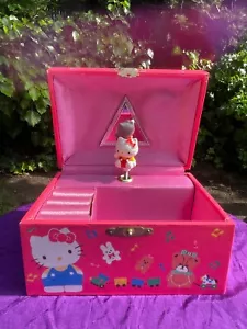 Rare Vintage 1988 Hello Kitty Sanrio Musical Jewelry Box Plays Its a Small World - Bild 1 von 9