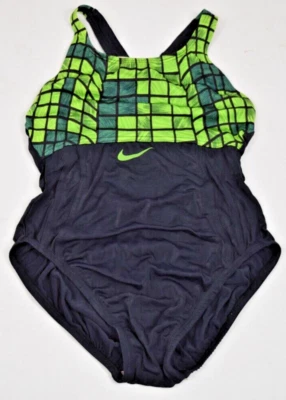 复古泳装耐克 6 90 年代石灰绿色黑色拼色透明美国制造 — 第 1/4 张图片