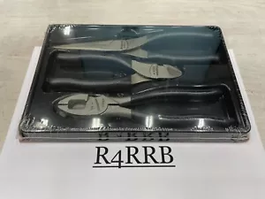 Snap-on Tools USA NEW 3 Piece BLACK Soft Grip Pliers / Cutter Combo Set PLR300BK - Picture 1 of 6
