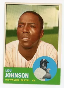 1963 Topps Lou Johnson #238 Braves Ex - Picture 1 of 1