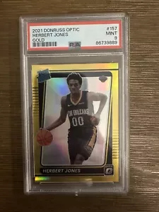 Panini Donruss Optic Herbert Jones 2021-22 novato con clasificación dorada/10 RC #157 PSA 9 - Imagen 1 de 2