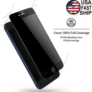 Anti-Spy Screen Protector Privacy 3D Curved Tempered Glass For 7 8 - Picture 1 of 9