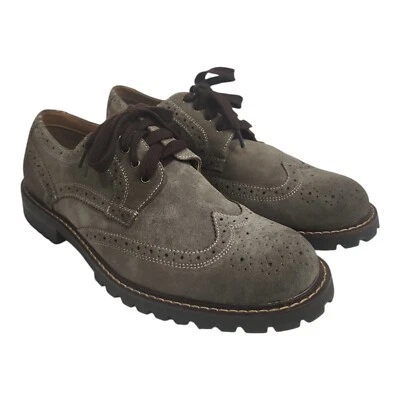 Steve Madden Men's Size 9.5 Wingtip Oxford Shoe Suede Leather Casual Dress Brown - Image 1 of 4