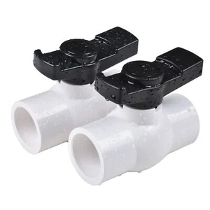 2" PVC Ball Valve, Shut-Off Valve with Smooth and Excellent Handle, Rated at ... - Picture 1 of 7