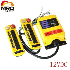 12VDC 1 Speed 2 Transmitter 7 Channel Hoist Crane Radio Remote Controller - Picture 1 of 2