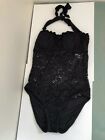 New Mossimo Swimsuit Removable Pads One Piece Bathing Suit Swim Black Halter - S