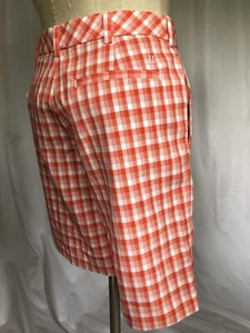 WALTER HAGEN "PERFECT 11 BRUSH STROKE" Mens Shorts Orange Plaid, 32 - Picture 1 of 8