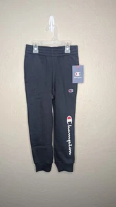 Sudaderas jogger de vellón con logotipo azul oscuro Champion para niños 6 nuevas con etiquetas - Imagen 1 de 7