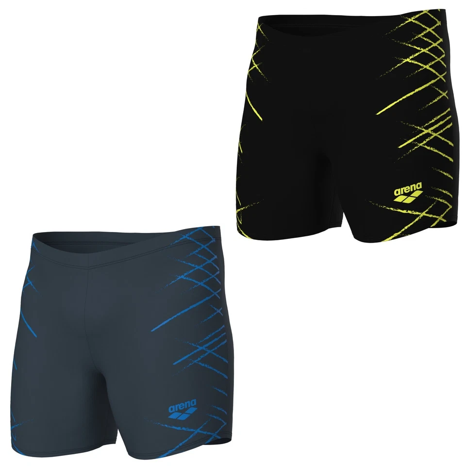 arena Straight Lines Mid Jammer Badehose Herren chlorbeständig schnelltrocknend - Bild 1 von 1