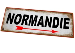  Vintage Normandie Sign WW2  Reproduction Metal Sign Post Normandie Town Sign - Picture 1 of 1