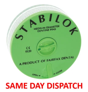 STABILOK DENTINSTIFTE EDELSTAHL JUMBO PK (100 STIFTE, 5 BOHRER) GRÜN 0,76 MM - Bild 1 von 2