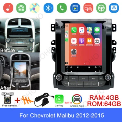 Tesla style 64GB Carplay For Chevrolet Malibu 2012-2015 Android Car Stereo Radio - Image 1 of 4