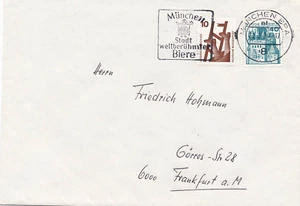 Germany Special Postmark Munich Stadt welteveruamper Biere (City of World Beers) - Picture 1 of 2