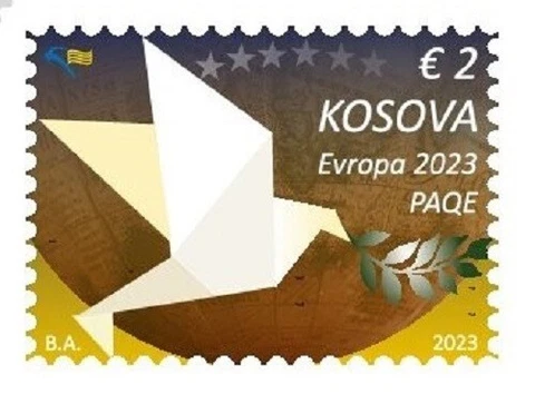 Kosovo Stamps 2023. Europa CEPT: Peace. Dove. Bird. Origami. Set MNH Cover