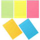 5 Pads 4x6 Lined Sticky Notes in Pastel Colors with Strong Adhesive-FJ