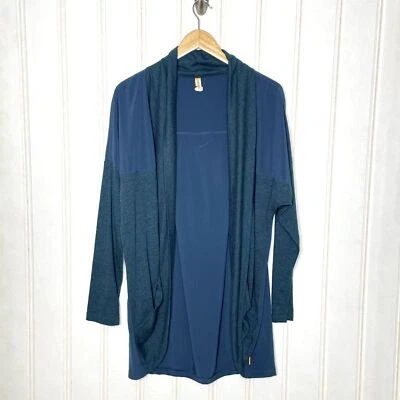 Кардиган Lucy синий драпированный спереди свитер топ размер L - Изображение 1 из 4