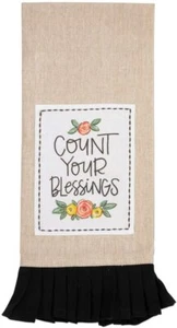 COUNT YOUR BLESSINGS Cotton Kitchen Tea Towel Brownlow NEW 18 x 28 - Picture 1 of 1