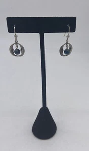 Ohrringe 925 Sterling Silber Duell Monde und Lapis Stein - Bild 1 von 3