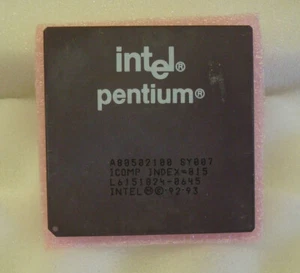 Intel Pentium I 100Mhz CPU ceramic gold SY007 A80502100 Socket 7 - Imagen 1 de 1